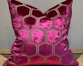 Designers Guild cushion cover Manipur fuschia sizes High End Luxury Interior Furnishings