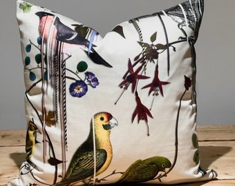 Christian Lacroix Fabric Cushion cover Birds Sinfonia both sides Jonc/Source