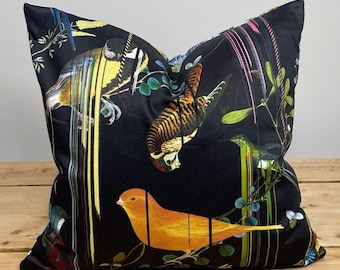 Christian Lacroix Fabric Cushion cover Birds Sinfonia both sides Crepuscule/Source