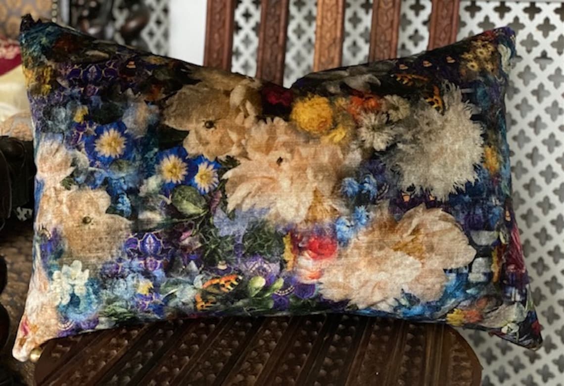 Buy GP&J Baker Royal Garden Sapphire Colourway Velvet Floral High