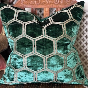 Designers Guild Fabric Pillow Manipur VARIOUS COLOURS  Velvet High end