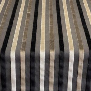 DESIGNERS Modelli velvet pisa stripe fabric Gold/Black and cream 1.m+40cmx1.48m