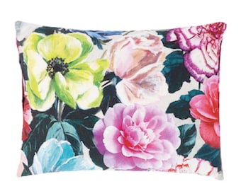 Designers Guild Fabric, Cushion/Bolster/Pillow cover Pandora Peony,Floral Linen, Custom Handmade Design is as seen
