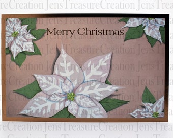 Christmas Cards pink poinsettias (limited amount)