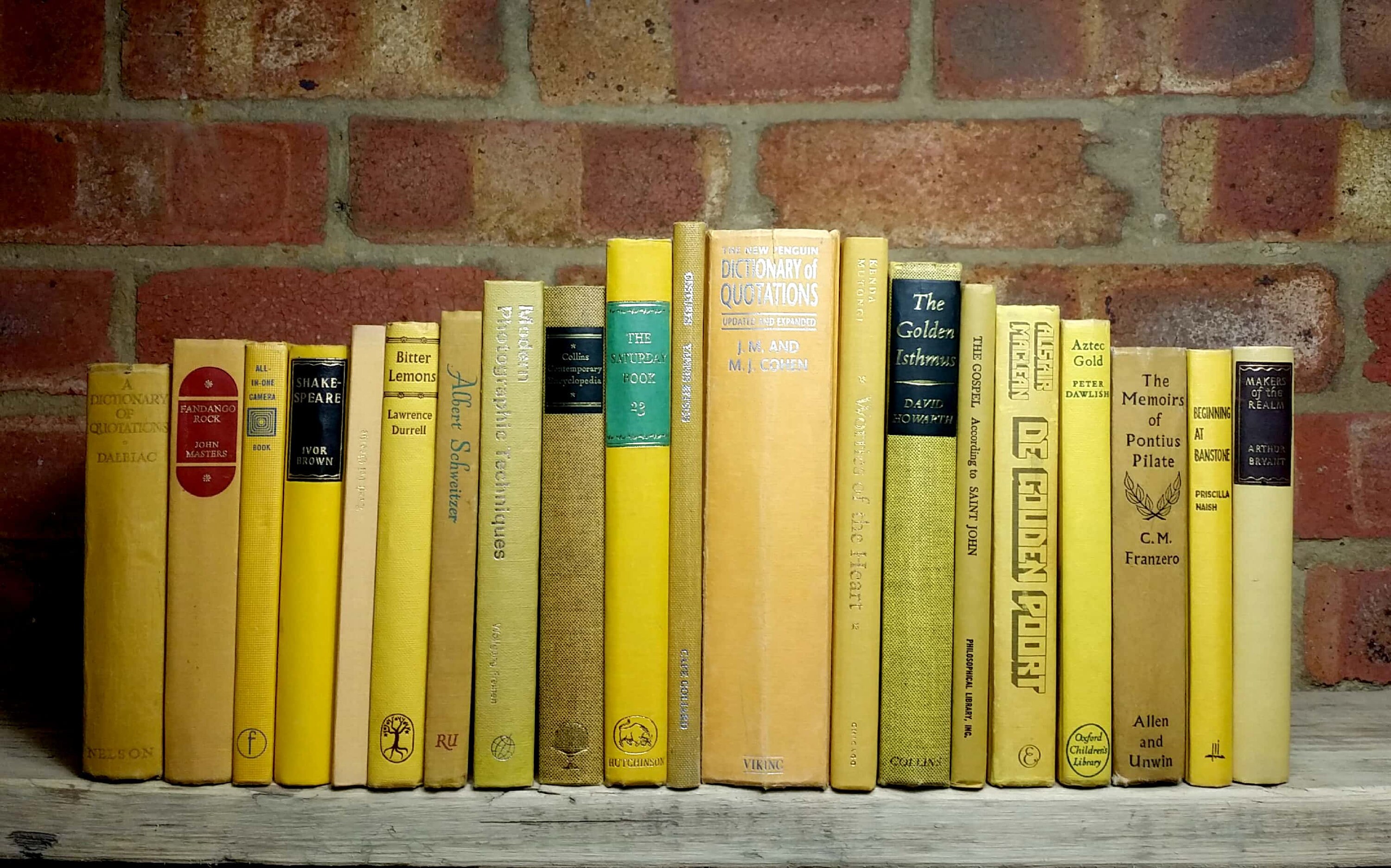 Decorative Book Set Stack Bundle 20 Yellow Mustard Vintage & Etsy