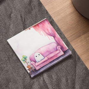 Spooky Cute Ghost Sticky Notes | 3x3 sticky note | Fall Sticky Note Book | Halloween Notepad | Autumn Stationary | Desk Accessories