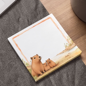Capybara Note Pad | Sticky  Post-it® Notes | Mother's Day Gift | Cute Animal Sticky Pads | Office Supplies and Desk Accessory