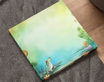 Frog Sticky Notes | Stationery Memo Pad | Frog Stationery | Adhesive Notes | Cute Froggy Notepads | Cottagecore Memo Pad | Kawaii Frogs