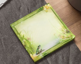 Frog Sticky Notes | Stationery Memo Pad | Swamp Stationery | Adhesive  | Cute Froggy Notepads| Cottagecore   Post-it® Notes | Kawaii Frogs