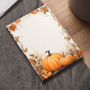 Pumpkin Sticky Note Pad | Cute Fall Decor | Halloween Office Stationary | 4” by 6” Post-it® Notes
