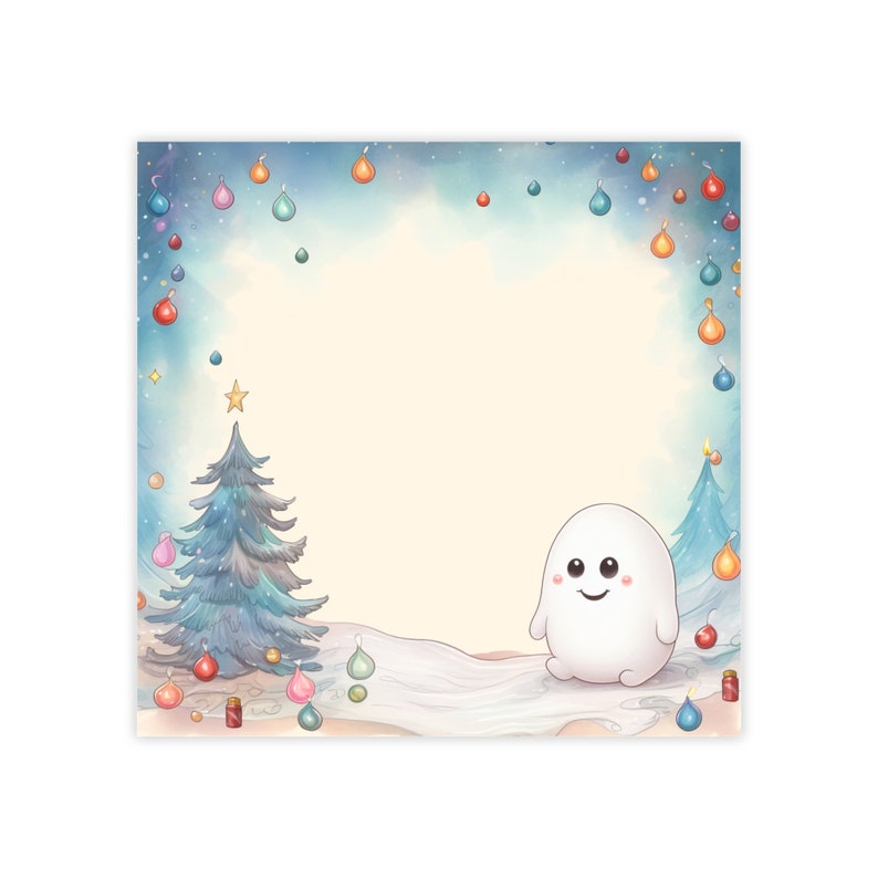 Spooky Cute Ghost Sticky Notes | Christmas Ghost Stationary | Spooky Cute Spirit | 3x3 sticky note | Memo Pad | Holiday Desk Accessories afbeelding 8