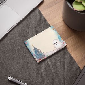 Spooky Cute Ghost Sticky Notes | Christmas Ghost Stationary | Spooky Cute Spirit | 3x3 sticky note | Memo Pad | Holiday Desk Accessories afbeelding 5
