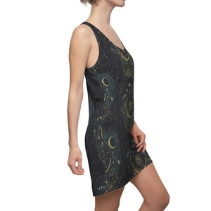 Celestial Dress for Women | Witchy Dress for Women | Sun and Moon Clothes | Women's Racerback Dress | Witchy Gothic Dress | Cottagecore image 9