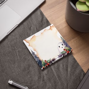 Bonita escena de fantasmas invernales / Notas adhesivas de fantasmas navideños / Diseño espeluznante y tierno / Accesorios de escritorio y material de oficina / Notas Post-it®