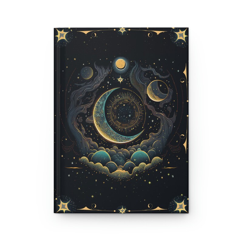 Celestial Moon Journal | Hardcover Journal Lined | Matte Finished ...