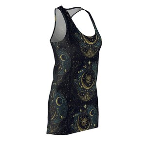 Celestial Dress for Women | Witchy Dress for Women | Sun and Moon Clothes | Women's Racerback Dress | Witchy Gothic Dress | Cottagecore image 6