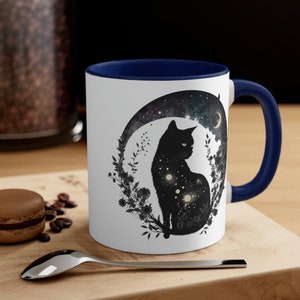 Cat gifts for cat lovers | Black Cat Mugs | Black Cats Mug | Cats Books and Coffee | Cat Lover Mug | Cat Mom Ceramic Mug 11 oz