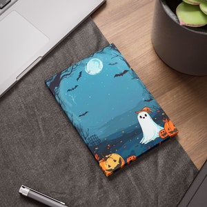 Super Cute Spooky Ghost Sticky Pad | Halloween inspired Desk Accessories | Spooky Nights Notepad | Modern Office Gifts | Post-it® Notes