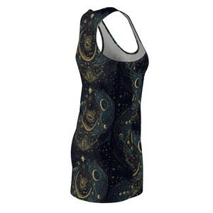 Celestial Dress for Women | Witchy Dress for Women | Sun and Moon Clothes | Women's Racerback Dress | Witchy Gothic Dress | Cottagecore image 7