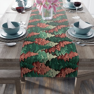 Red and Green Christmas Decor | Christmas Table Runner | Dining Room Home Decor | Coffee Table Runner | Holiday Decorations