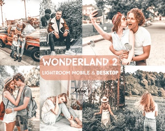 Wonderland Bright 10 Lightroom presets | Mobiele en desktopvoorinstellingen | Instagram-voorinstellingen | Blogger vooraf ingestelde | Lightroom presets voor mobiel
