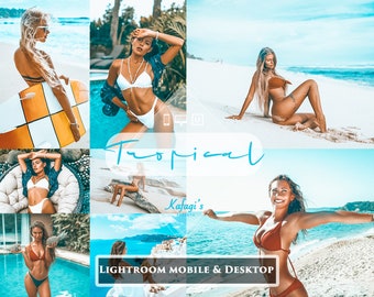 Tropical 10 Mobile Lightroom presets / Beach Presets / Summer Tan presets / Tan presets / Lightroom bright presets / Blogger Presets.