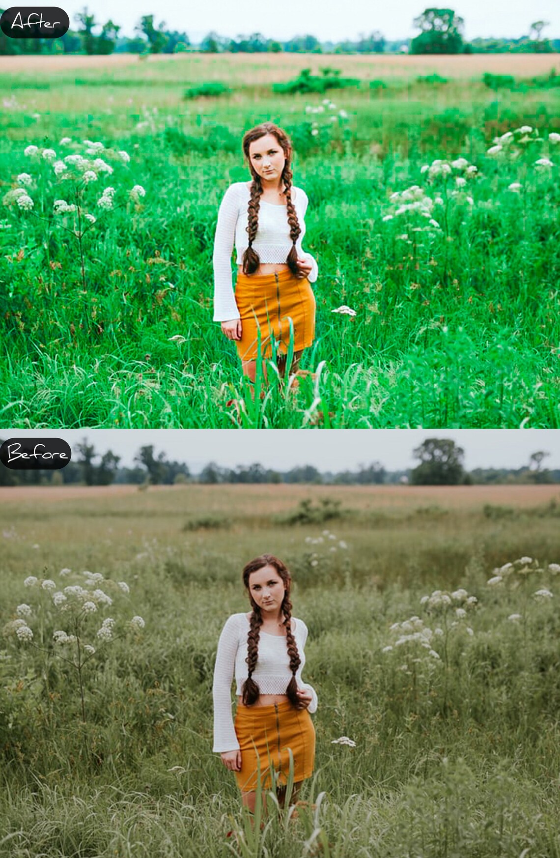 4 Green MOBILE Lightroom Presets Instagram Presets / Clean Etsy