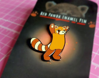 ¡Pin de esmalte panda rojo! Adorable pin de animal Kawaii, regalo para los amantes del panda rojo