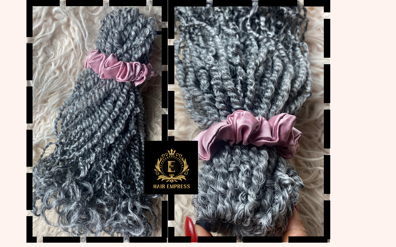 Marley Grey Hair Crochet Hook  Latch hook with plastic handle is a hair  styling tool used to create crochet braids, weaves or wigs.