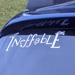 Ineffable Decal, Good Omens Vinyl Decal, Sticker, Fandom 46 Colors - FREE SHIPPING