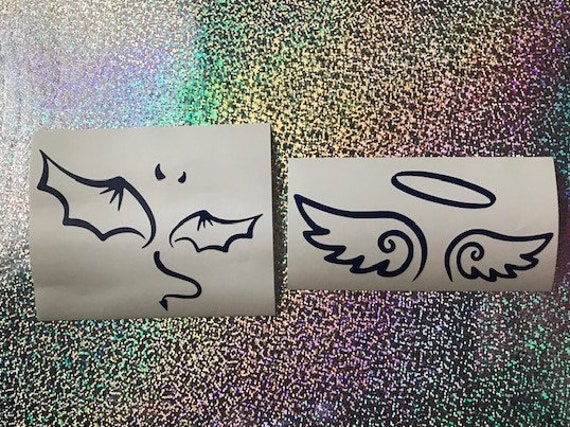 2 Good Omens Stickers Crowley /& Aziraphale set 2