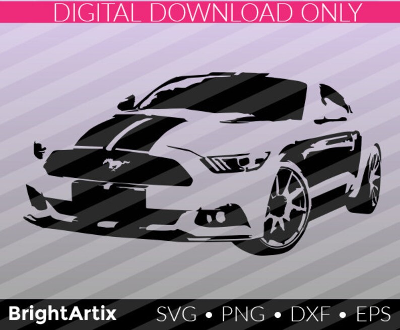 Download Ford Mustang SVG download png eps dxf cricut silhouette | Etsy