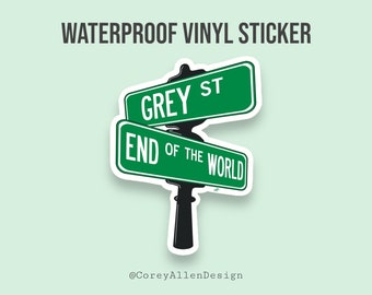 Grey Street Waterproof Vinyl Sticker | DMB Sticker | Dave Matthews Band Sticker | Lyrics Sticker
