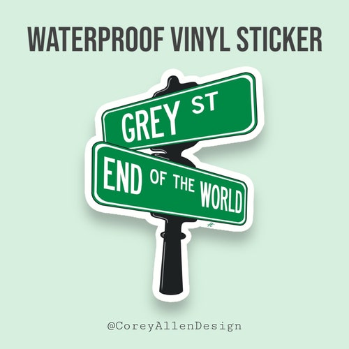 Grey Street Waterproof Vinyl Sticker | DMB Sticker | Dave Matthews