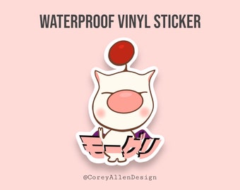 Moogle Waterproof Vinyl Sticker | Kingdom Hearts Sticker | Final Fantasy Sticker | Video Game Sticker