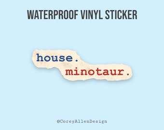 House Minotaur Waterproof Vinyl Sticker | House of Leaves Sticker |  Book Sticker | BookTok Sticker | Bookish Sticker