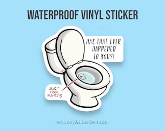 A Toilet Just For Farts Waterproof Vinyl Sticker | ITYSL Sticker | I Think You Should Leave Sticker | Tim Robinson Sticker