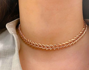 Rose Gold Choker - Etsy