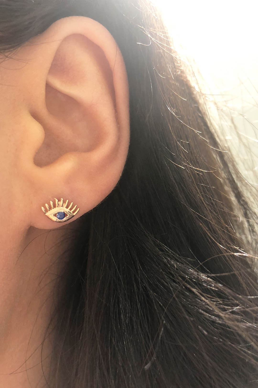 Tiny Evil Eye Stud Earrings CZ Dainty Earrings Eye Silver Etsy