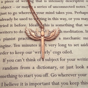 Angel Wings Necklace, Gold Angel Pendant, Guardian Angel Necklace Silver, Rose Gold Sword Pendant, Remembrance Necklace, Valentines Day Gift