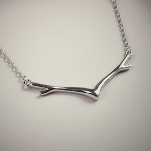 Silver Deer Antlers Necklace, Gold Deer Antlers Pendant, Animal Jewelry, Rose Gold Animal Necklace, Valentines Day Gifts for Her