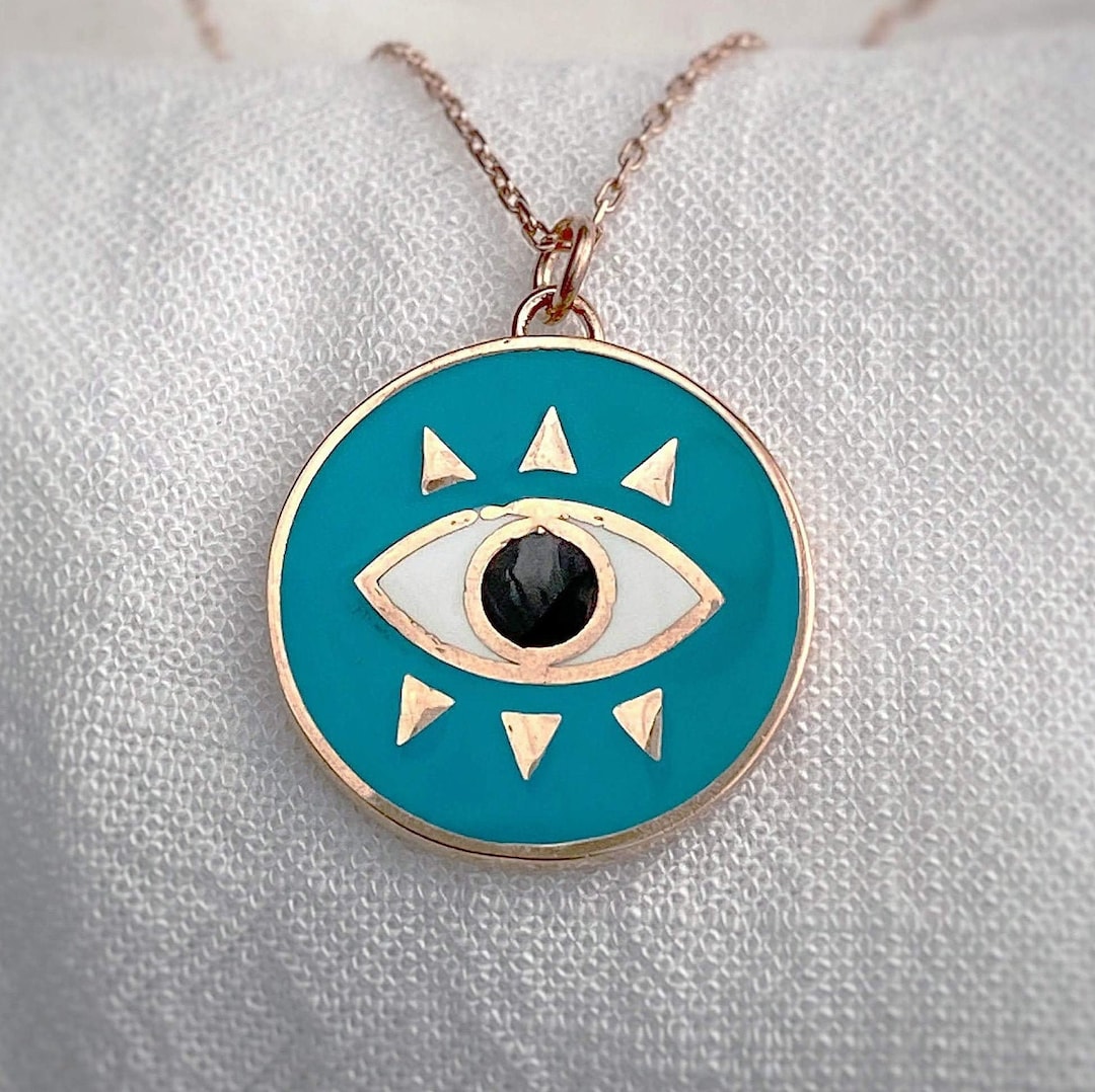 Silver Evil Eye Protection Necklace, Gold Evil Eye Pendant, Gold Evil — free download
