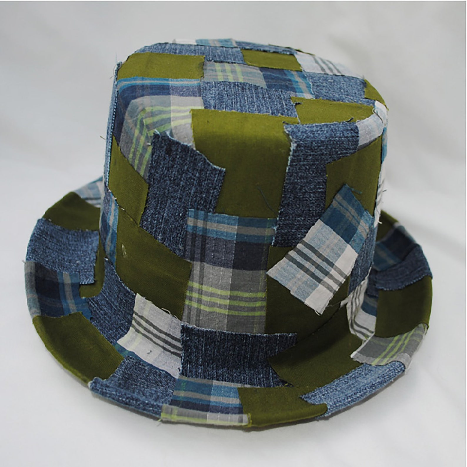 Fabric Patchwork Top Hat Etsy