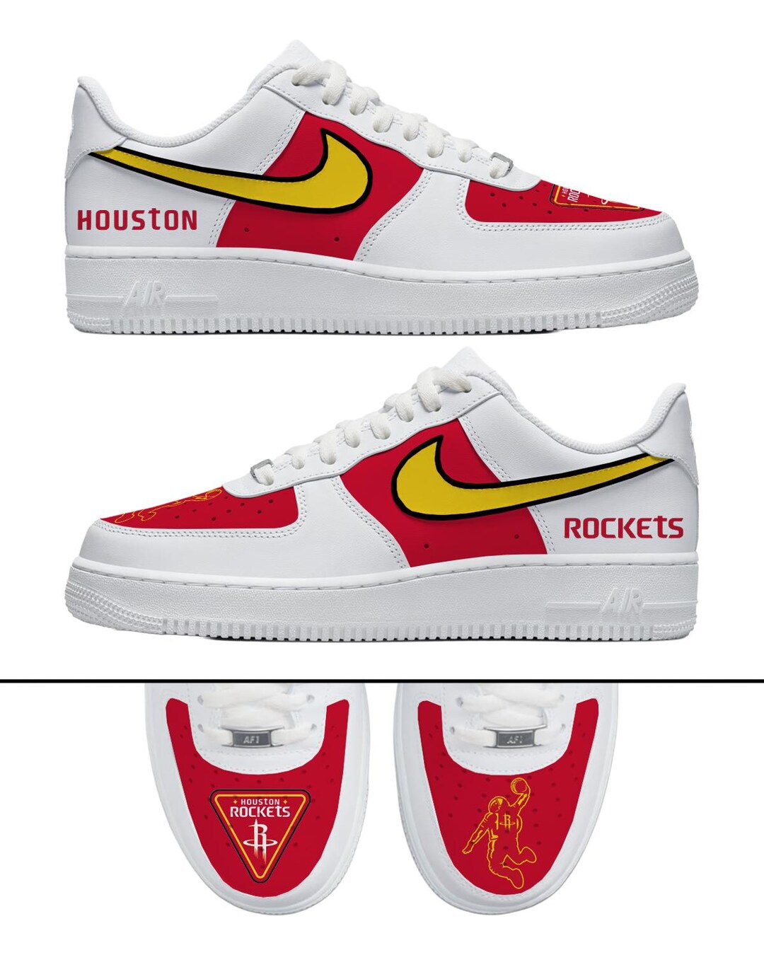 Custom Houston Rockets AF1 Shoes - Etsy