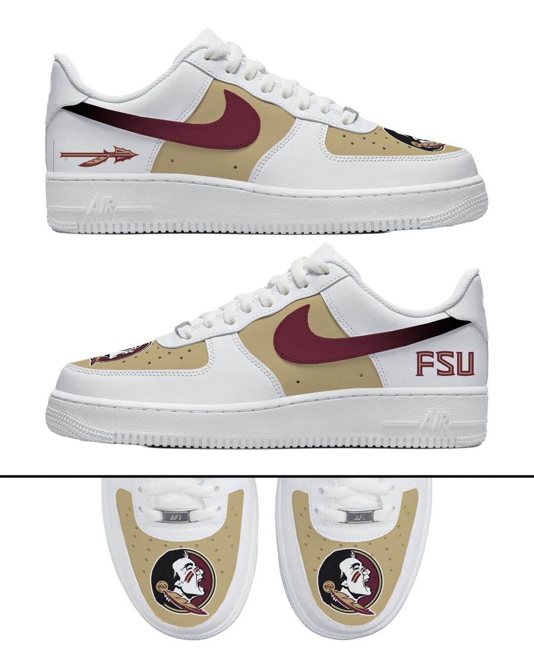 Custom Florida State Seminoles AF1 Shoes - Etsy