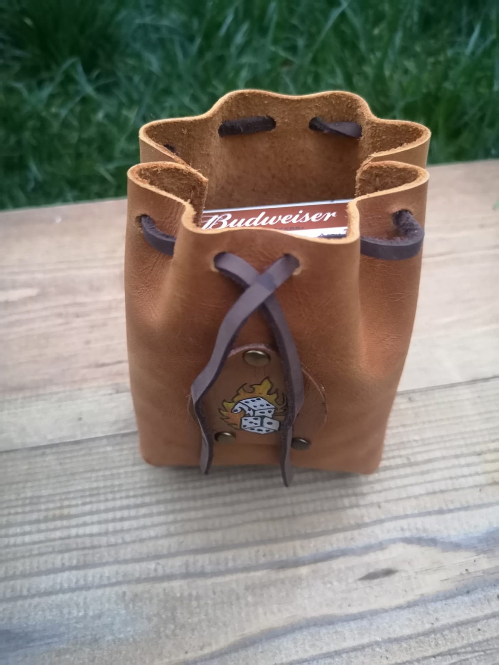 DND Leather Dice Bag Distressed Leather Dice Pouch Coin Bag Etsy