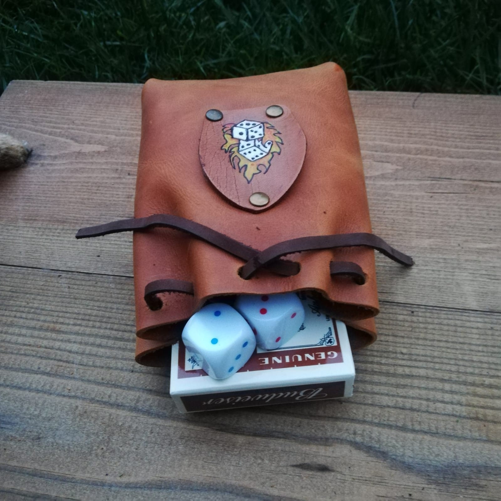 DND Leather Dice Bag Distressed Leather Dice Pouch Coin Bag Etsy