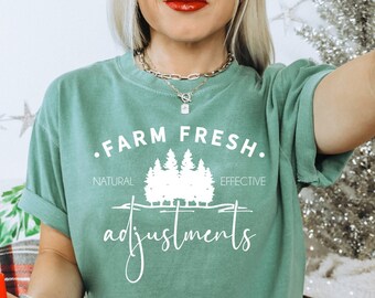 Farm Fresh Justerings | Julkiropraktor-t-shirt | Kiropraktik-t-shirt