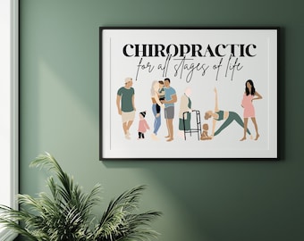 Chiropractic For All Stages Of Life | Chiropractic Wall Art | Chiropractic Art | Chiropractic Office Decor
