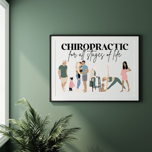 Chiropractic For All Stages Of Life | Chiropractic Wall Art | Chiropractic Art | Chiropractic Office Decor